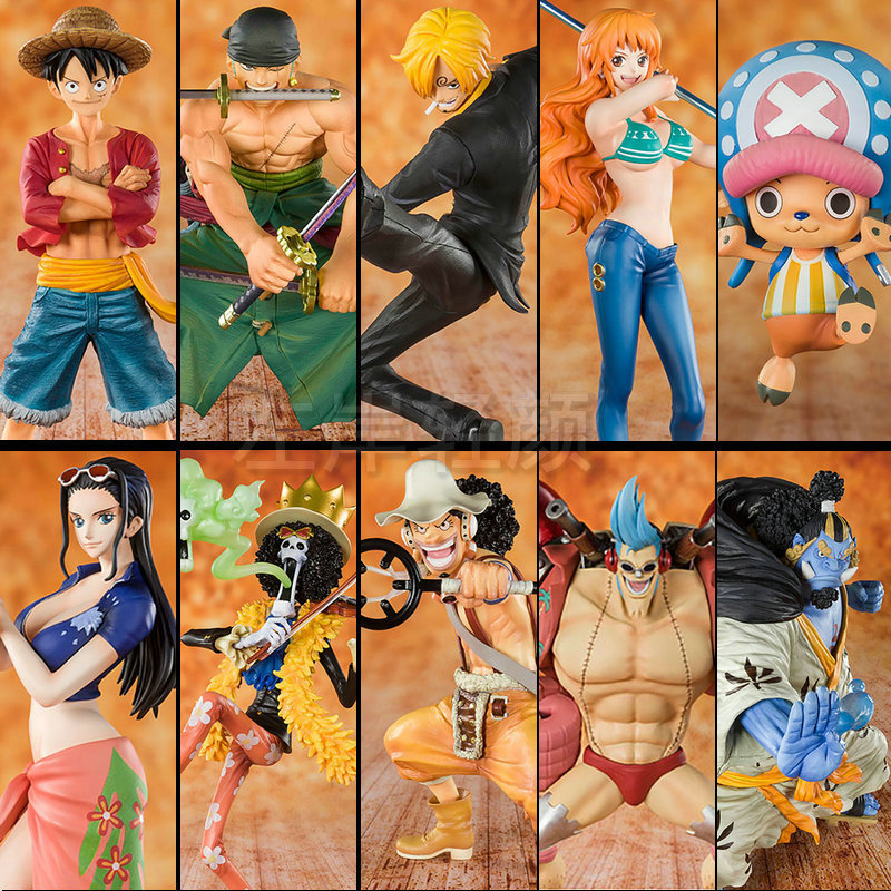 

Anime One Piece 20th Anniversary Edition Luffy Figure Zoro Sanji Nami Chopper Nico Robin BROOK PVC Action Figure Model Doll Toys 201202, 7cm no box