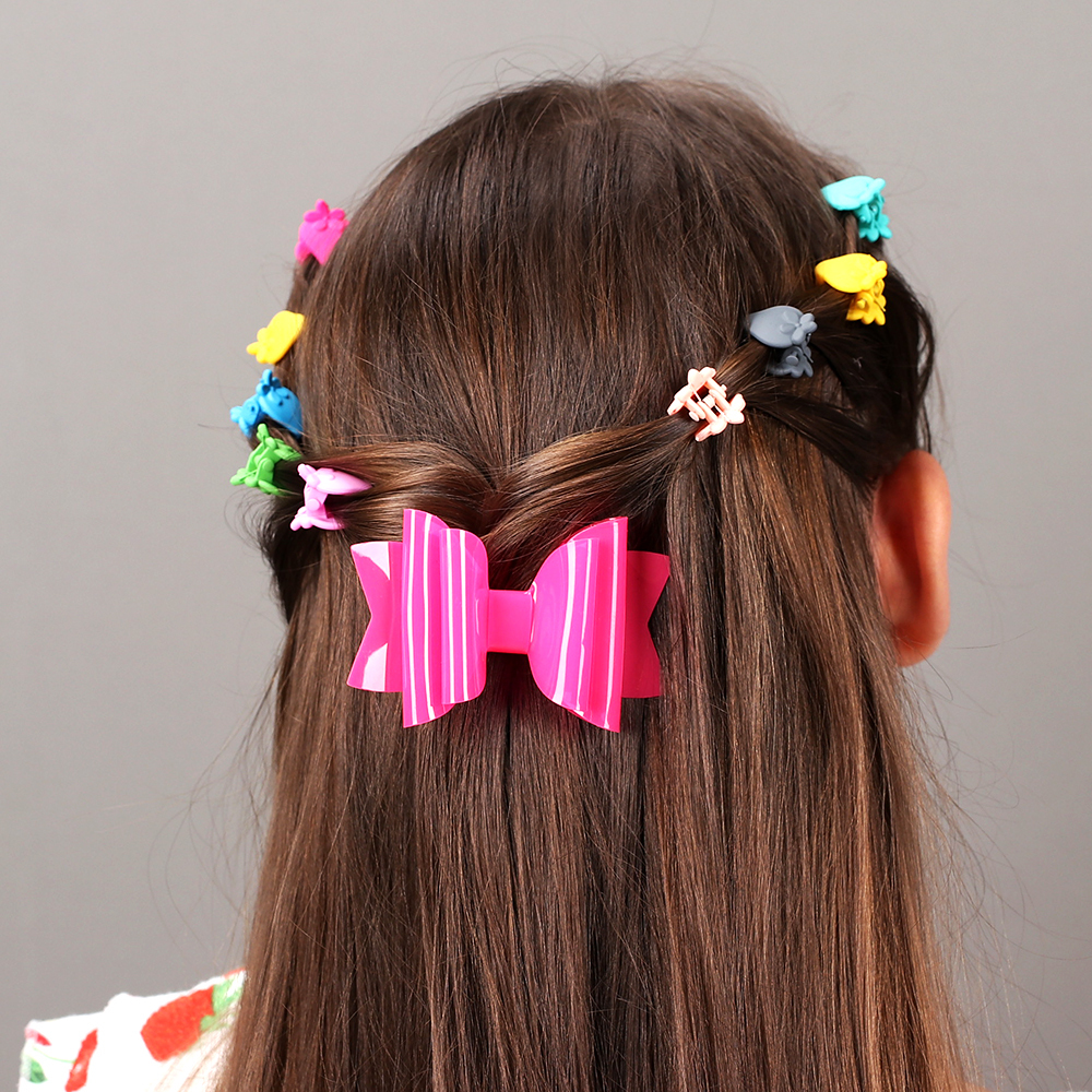 CN 8 Pcs/lots 3" Waterproof Hairgrips Jelly Bows Hairbows Hairpins Dance Party Hair Clip Swimming Pool Bows Hair Accessories LJ201226
