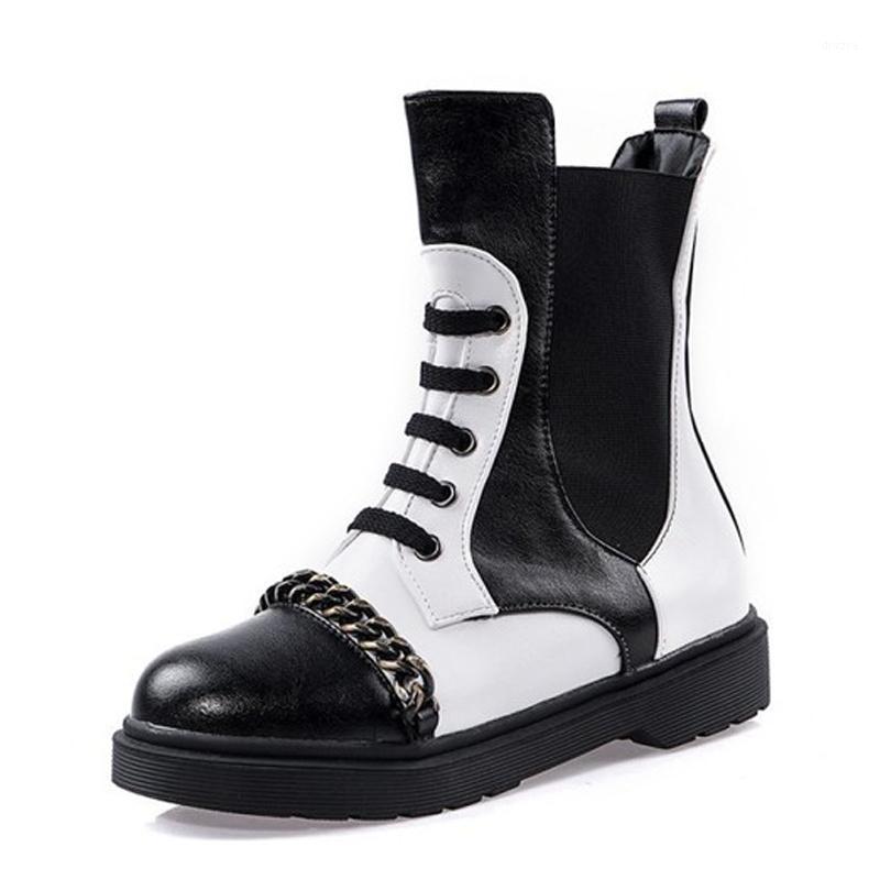 winter fashion new chic gold chain ankle boots for women mixed colors round head side zipper low heeled women motorcycle boots1, Brown
winter fashion new chic gold chain ankle boots for women mixed colors round head side zipper low heeled women motorcycle boots1, Brown