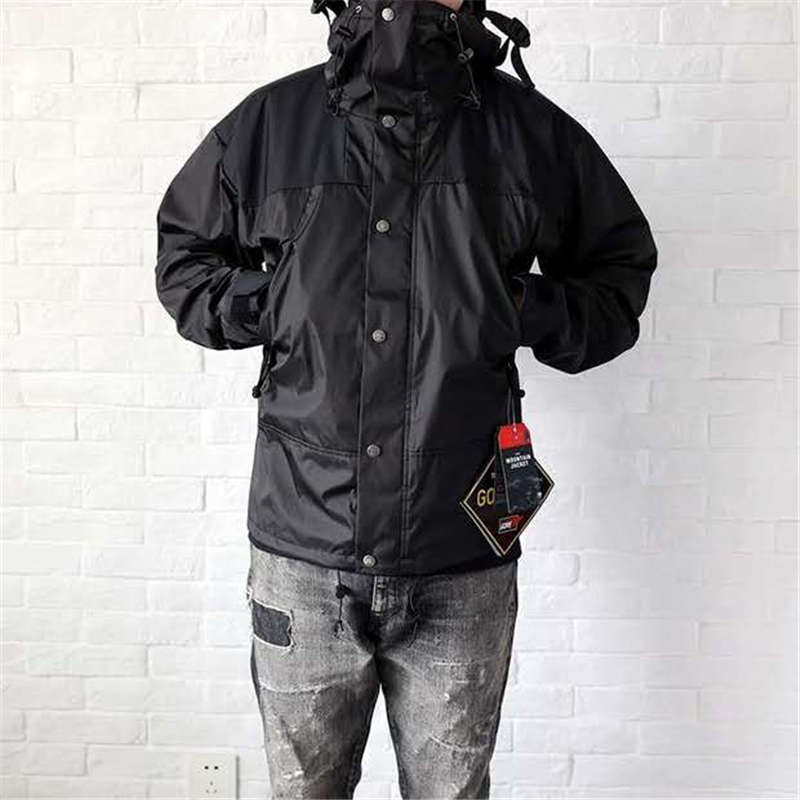 Autumn men's street style outdoor sports stitching collar-colored blazer with hood windproof waterproof moutain jacket in eight colors M-XXL