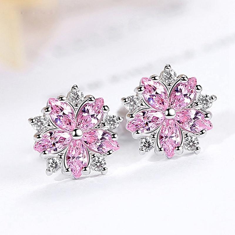 Sweet Temperament Cherry Blossom Stud Earrings For Women Fashion Pink Crystal Sakura Earrings Exquisite Jewelry Gifts
Sweet Temperament Cherry Blossom Stud Earrings For Women Fashion Pink Crystal Sakura Earrings Exquisite Jewelry Gifts