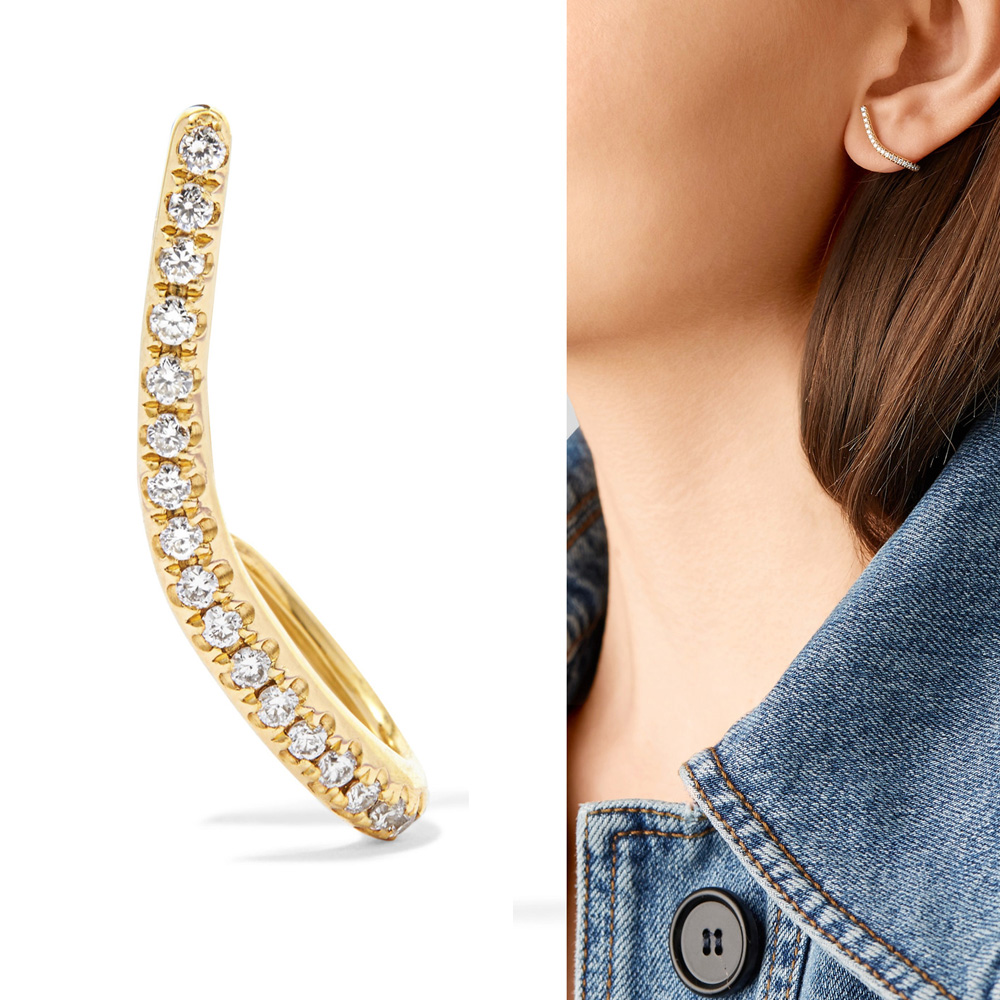 2021 Unique Design 5A CZ Bar Stud 925 Sterling Silver Anti Allergy Lovely Curved Bar Simple Geometric CZ Earring For Women Girls