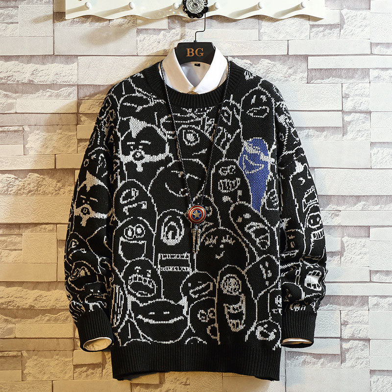 2021 New Men's Blouses Spring Autumn Clothes Black Print Pull Oversize High-style Korean Pullovers Pattern 9Y9P, Z0130
2021 New Men's Blouses Spring Autumn Clothes Black Print Pull Oversize High-style Korean Pullovers Pattern 9Y9P, Z0130