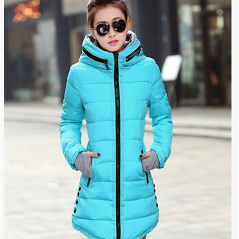 wadded female 2015 new women's winter down cotton jacket slim parkas ladies coat plus 201202