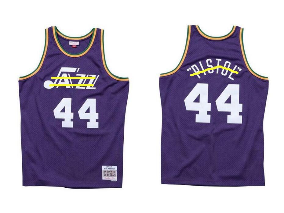 Mens basketball Utah Jazz 44 Pete Maravich pistoc Mitchell & Ness 1974-75 Hardwoods Classics Authentic Jersey
Mens basketball Utah Jazz 44 Pete Maravich pistoc Mitchell & Ness 1974-75 Hardwoods Classics Authentic Jersey