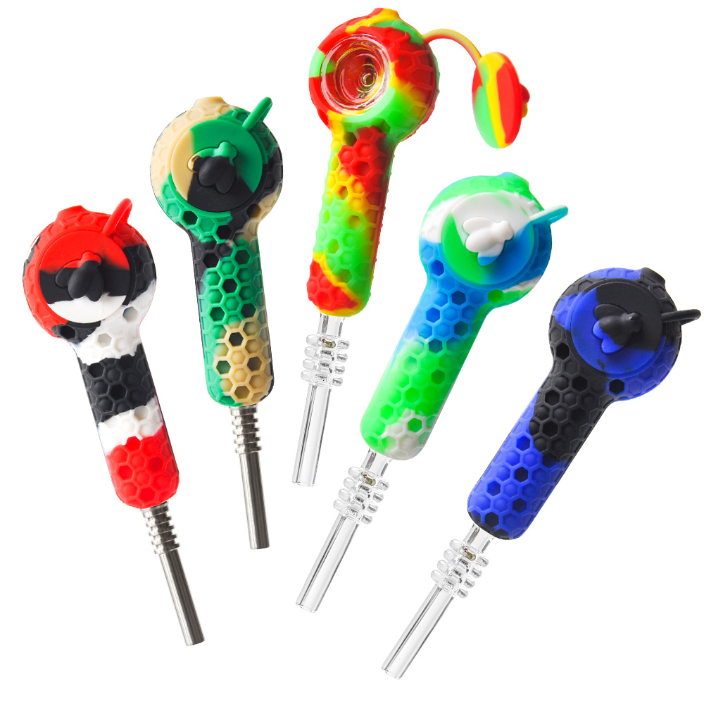 4.0 inch 2 in 1 Pipe and Nectar Collector with quartz tip/ stainless steel tip silicone oil rig silicone bong free shipping
4.0 inch 2 in 1 Pipe and Nectar Collector with quartz tip/ stainless steel tip silicone oil rig silicone bong free shipping