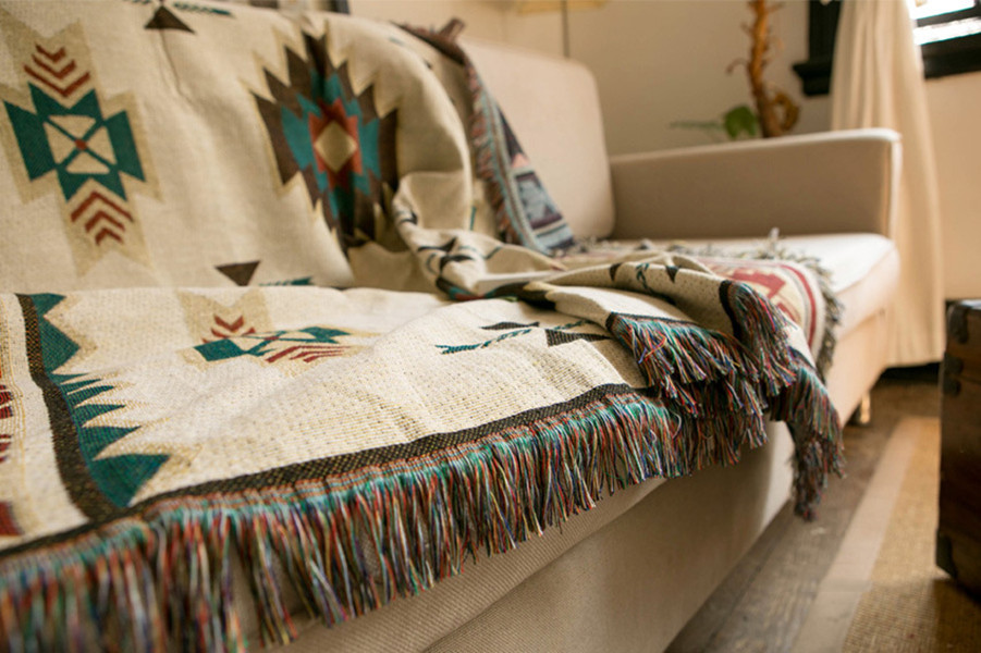 Bohemian Geometric Blanket Mandala Rug Sofa Cover Tapestry Throw Towel Bedding Sheet Adults Kids Home Travel Cobija Cobertor