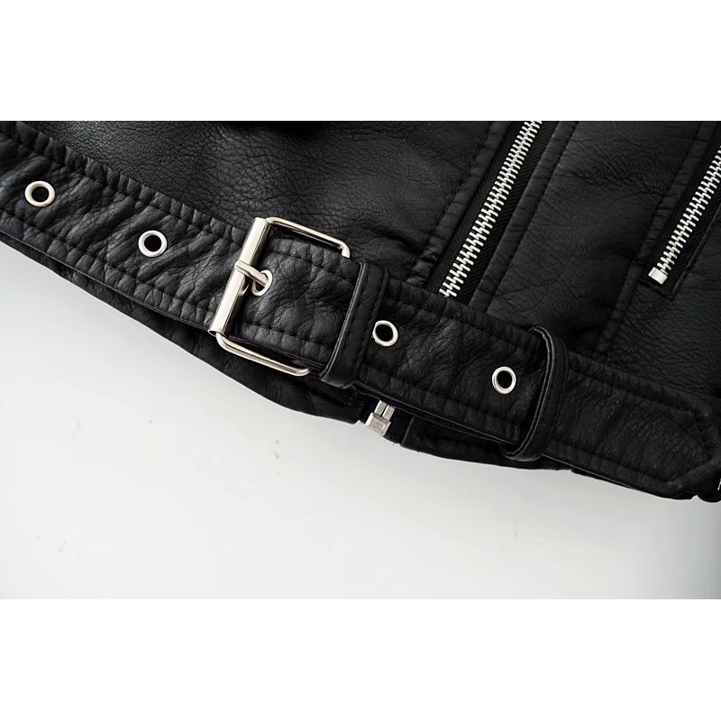 6 Colors Available Autumn Women Leather Jacket Asymmetric Zipper Korean Style Female Faux Coat Outwear Jackets 201030