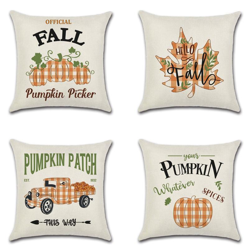 Happy Fall Thanksgiving Day Pumpkin Truck Harvest Decor Cushion Cover Sofa Autumn Farm 45*45 cm Printed Pillow Covers1
Happy Fall Thanksgiving Day Pumpkin Truck Harvest Decor Cushion Cover Sofa Autumn Farm 45*45 cm Printed Pillow Covers1