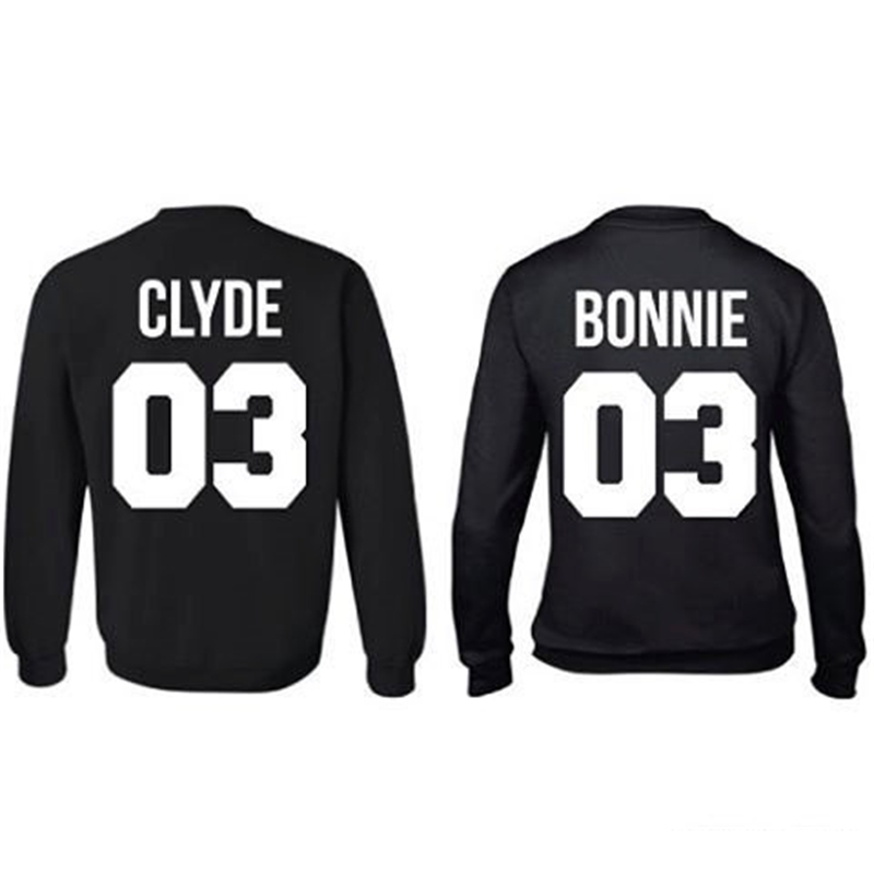 Bonnie Clyde 03 Matching Couples Sweatshirts Women Funny Cool Lover Sweats Fashion Clothes Female Male Unisex Tops Jumper 201008
