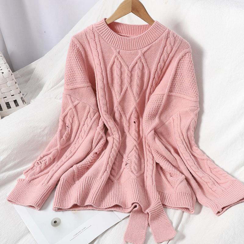 Round Neck Show Thin Hole Sweater Women Autumn Winter New Sweet Plaid Knitted Top, Beige
Round Neck Show Thin Hole Sweater Women Autumn Winter New Sweet Plaid Knitted Top, Beige