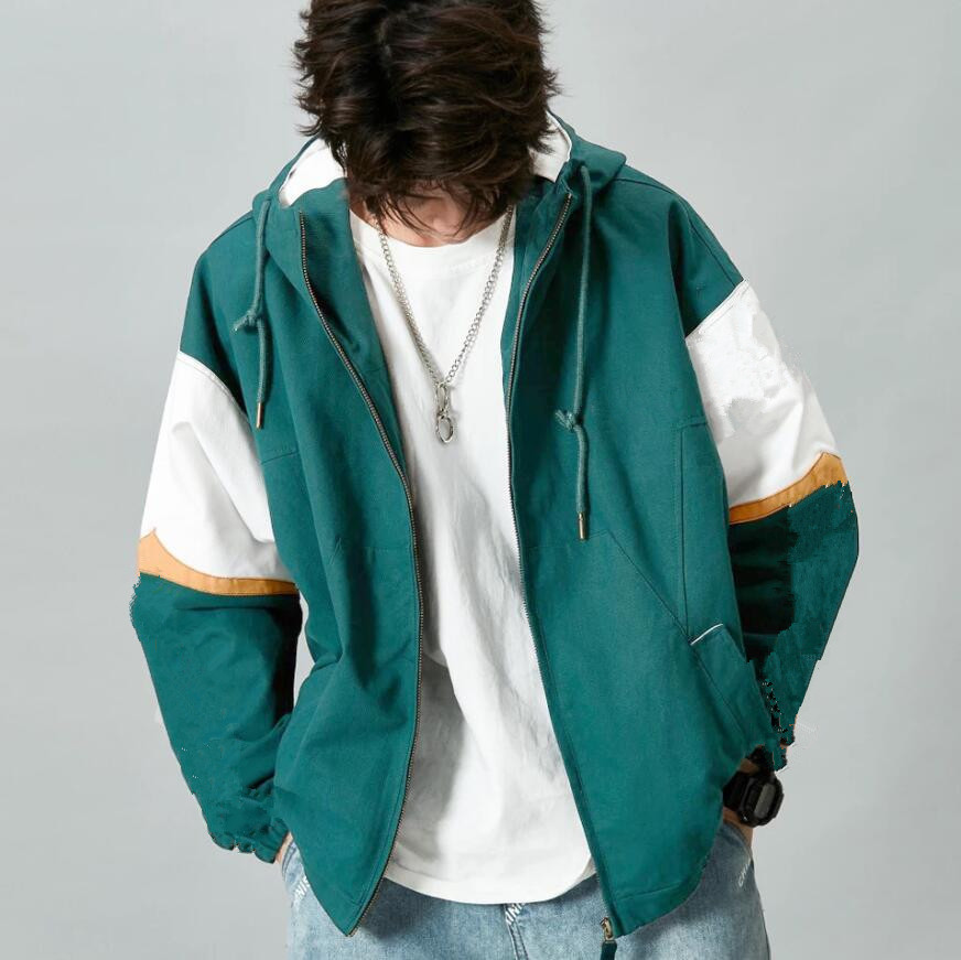 Free Shipping Men Women Jackets coats Windbreaker Zipper Hoodies Patchwork Coat Fashion Casual Outerwear Street Sports lover Jackets S-XXL
