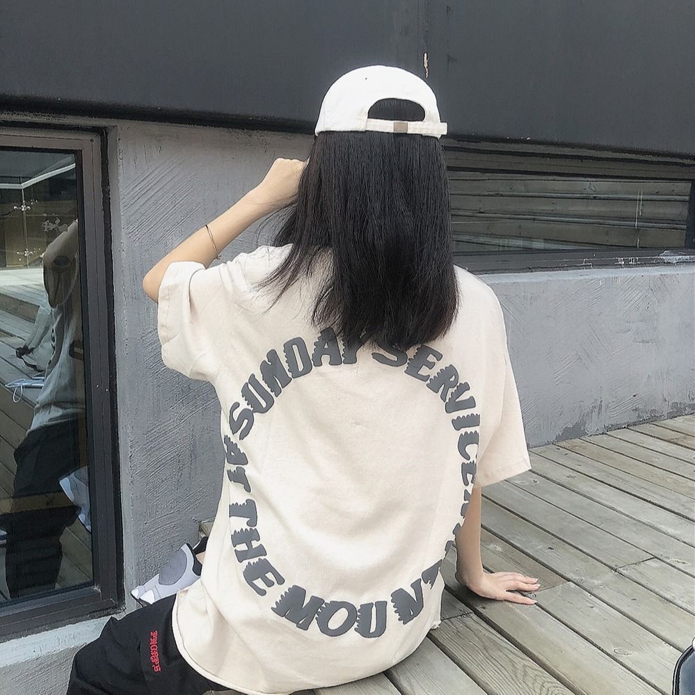 Tide brand loose style kanye hip-hop graffiti half short sleeve round neck T-shirt men and women bottoming shirt, White;black
Tide brand loose style kanye hip-hop graffiti half short sleeve round neck T-shirt men and women bottoming shirt, White;black