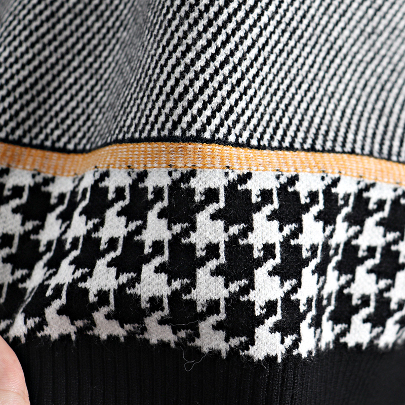 GIGOGOU Houndstooth Knit 2 Piece Set Tracksuits Fall Winter Oversized Women Sweater Carrot Harem Pants Color Block Sportsuit 201119