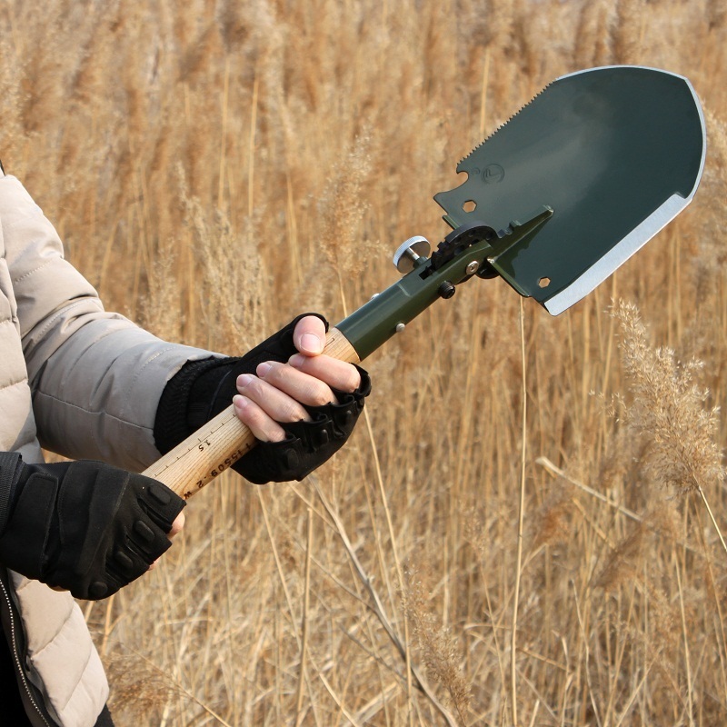2018 chinese military shovel folding portable shovel WJQ-308 multifunctional camping shovels hunting edc outdoor survival shovel T200115