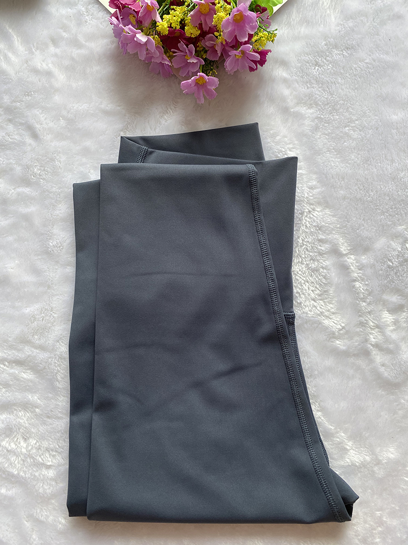 Women yoga pants Gym Wear Lycra fabric Solid Color High Waist Sports Leggings Elastic Quick-drying Breathable Fitness Outdoor Trousers