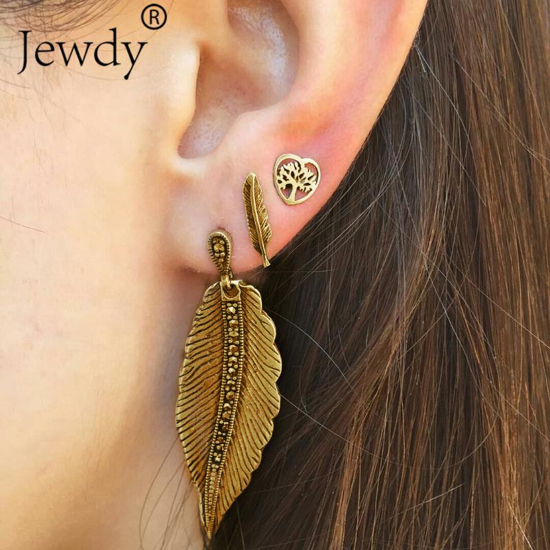 3 Pcs/Set Leave Feather Earrings Fashion Boho Life of Tree Heart Stud Earrings For Women Flower Earring Lot Accessories
3 Pcs/Set Leave Feather Earrings Fashion Boho Life of Tree Heart Stud Earrings For Women Flower Earring Lot Accessories