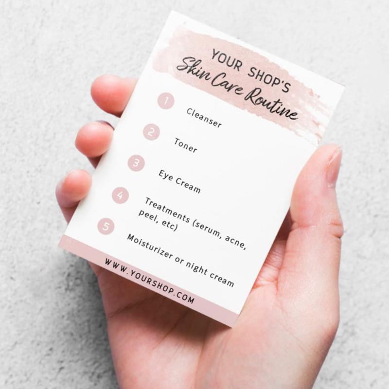 Custom Skin Care Routine Card Insert-Face Care Instruction, Cosmetic Guide Card, Skin Instruction Card
Custom Skin Care Routine Card Insert-Face Care Instruction, Cosmetic Guide Card, Skin Instruction Card
