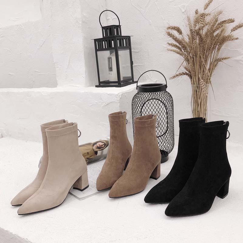 MEZEREON Faux Suede Ankle Boots Pointed Toe Women Shoes Zipper Spring Autumn Winter Boots Square High Heel Women Shoes, Black
MEZEREON Faux Suede Ankle Boots Pointed Toe Women Shoes Zipper Spring Autumn Winter Boots Square High Heel Women Shoes, Black