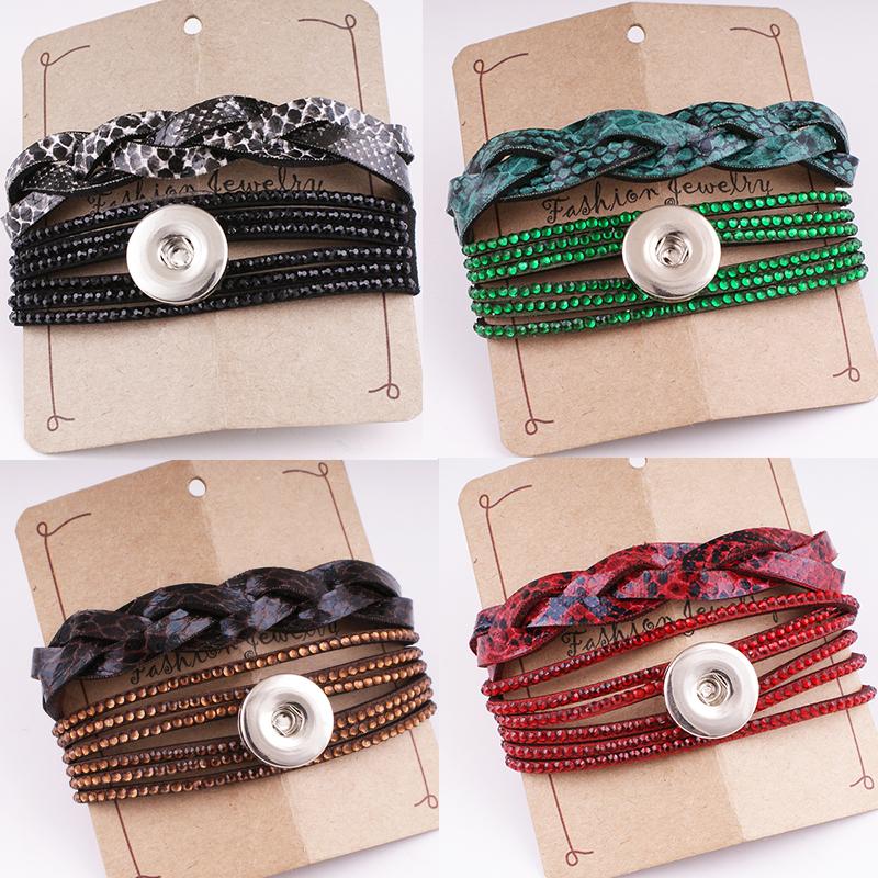 New 18mm Korean velvet Snake texture crystal snap button bracelet GJ5968 BOBOSGIRL
New 18mm Korean velvet Snake texture crystal snap button bracelet GJ5968 BOBOSGIRL
