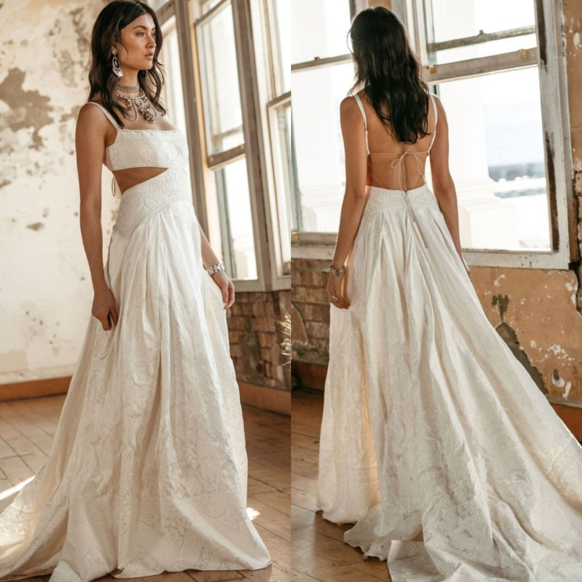 2021 Lace Wedding Dresses Spaghetti Straps Appliques Bridal Gowns Custom Made Sexy Open Back Sweep Train Wedding Dress Rue De Seine, Pink
2021 Lace Wedding Dresses Spaghetti Straps Appliques Bridal Gowns Custom Made Sexy Open Back Sweep Train Wedding Dress Rue De Seine, Pink