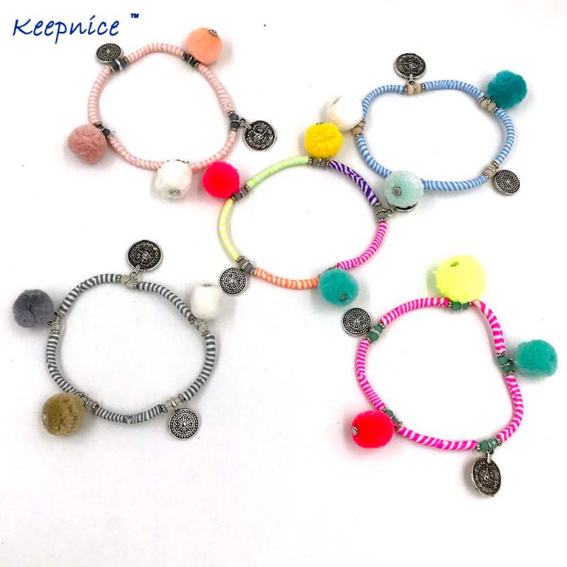 New Arrival Rolo Chain Face Lace-up New Bohemia Boho Summer Sea Beach Pompoms Colorful Polymer Beaded Bangle For Women
New Arrival Rolo Chain Face Lace-up New Bohemia Boho Summer Sea Beach Pompoms Colorful Polymer Beaded Bangle For Women