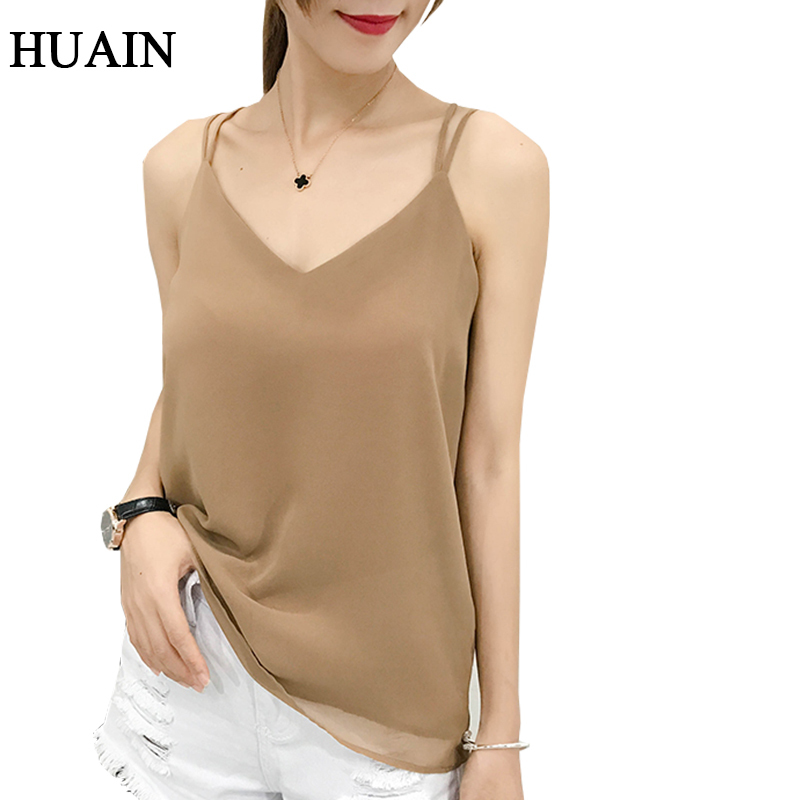 Chiffon Camis Summer Women Tank Top 2019 Fitness V-Neck Sleeveless Shirt Tee Double Layer Camisole Vest Casual Female Shirts Y200701, Black tank top
Chiffon Camis Summer Women Tank Top 2019 Fitness V-Neck Sleeveless Shirt Tee Double Layer Camisole Vest Casual Female Shirts Y200701, Black tank top