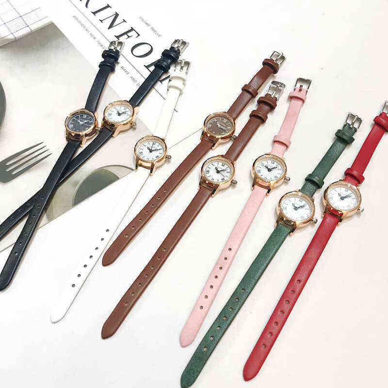 y women's fashion exquisite roma retro watches elegant ladies n small wristwatches vintage leather female dress watch 220113