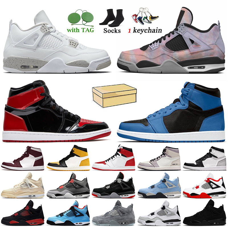 With Socks JUMPMAN 4 Women Mens Basketball Shoes White Oreo 4s Zen Master High OG 1 Patent Bred 1s Dark Marina Blue Infrared UNC Red Thunder Trainers Sports Sneakers, D10 patent bred 36-47
With Socks JUMPMAN 4 Women Mens Basketball Shoes White Oreo 4s Zen Master High OG 1 Patent Bred 1s Dark Marina Blue Infrared UNC Red Thunder Trainers Sports Sneakers, D10 patent bred 36-47
