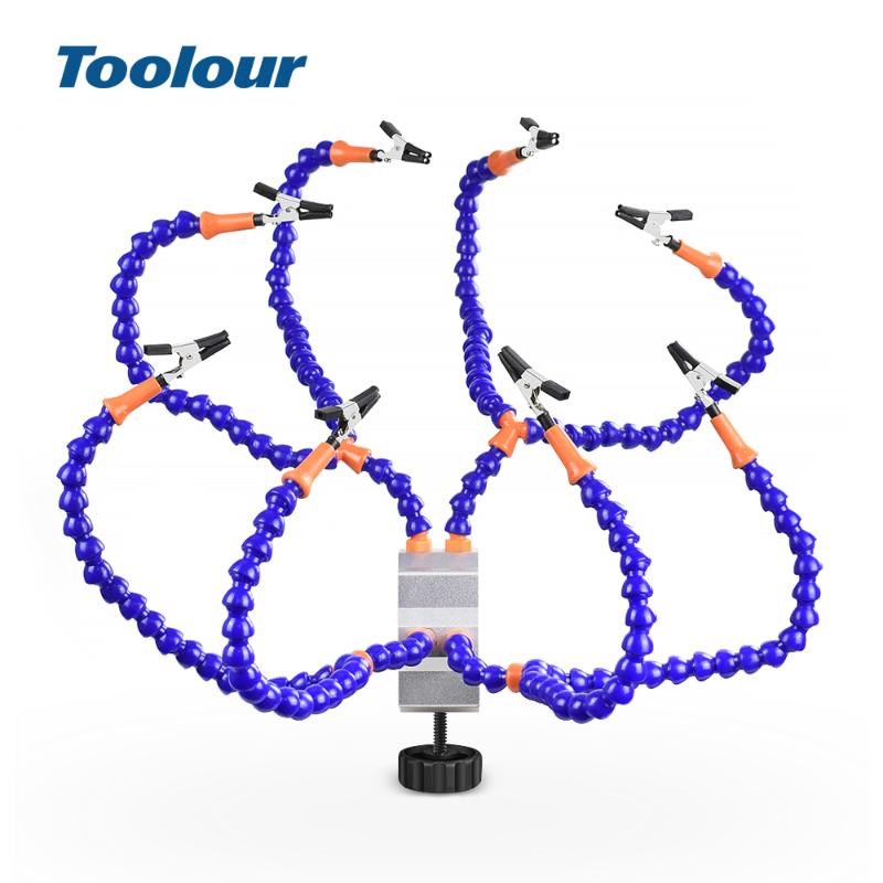 Toolour Multi Soldering Helping Hand Third Hand Stand with 8PCS Flexible Arms Desk clamp Holder For PCB Welding Repair Tool
Toolour Multi Soldering Helping Hand Third Hand Stand with 8PCS Flexible Arms Desk clamp Holder For PCB Welding Repair Tool