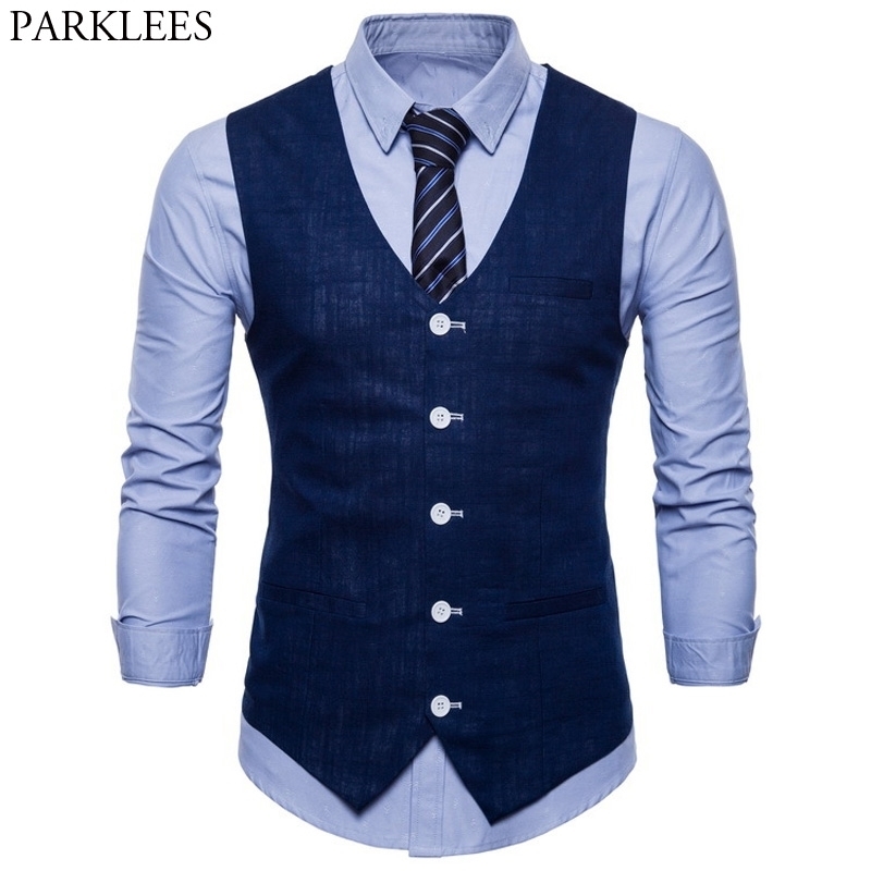 Casual Business Men Suit Vests Double Breasted Turn Down Collar Slim Fit Vest for Men Wedding Party Mens Gilet Waistcoat Hombre 201123, Gray
Casual Business Men Suit Vests Double Breasted Turn Down Collar Slim Fit Vest for Men Wedding Party Mens Gilet Waistcoat Hombre 201123, Gray