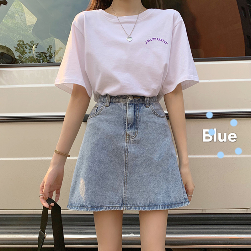 2021 New blue light a denim line for woman basic spring summer waist mini jeans skirt (f6631 XKAM
2021 New blue light a denim line for woman basic spring summer waist mini jeans skirt (f6631 XKAM