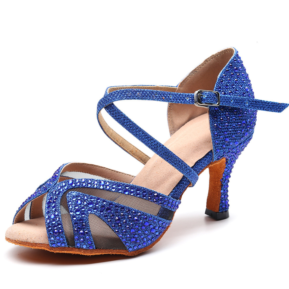 Women's Outdoor Modern Practice Shoes Size Ladies High Heels Strass Sandals Dance Blue 8txx, Two inches heel. 1
Women's Outdoor Modern Practice Shoes Size Ladies High Heels Strass Sandals Dance Blue 8txx, Two inches heel. 1