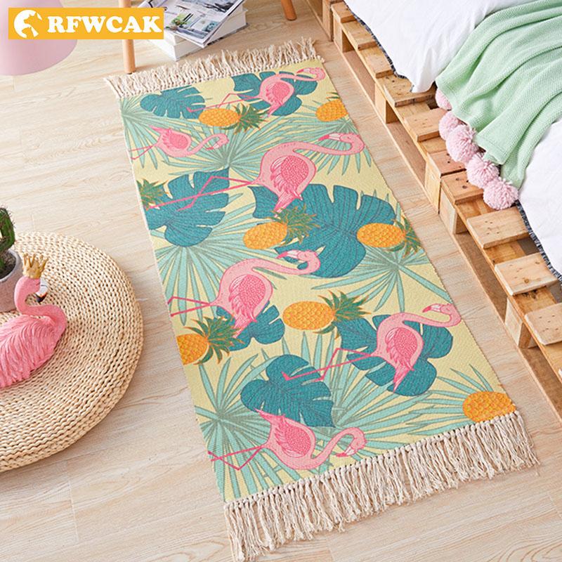 Flamingo Cotton And Linen Tassel Woven Carpet Floor Mat Door Bedroom Tapestry Decorative Blanket Living Room Carpet Area Rug, No 1
Flamingo Cotton And Linen Tassel Woven Carpet Floor Mat Door Bedroom Tapestry Decorative Blanket Living Room Carpet Area Rug, No 1
