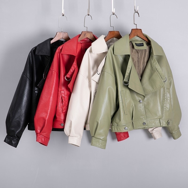 New Fashion Women Autumn Winter Faux Leather Jackets Basic Female Coat Biker Jacket Pu Leather Women Jacket 201028, Beige
New Fashion Women Autumn Winter Faux Leather Jackets Basic Female Coat Biker Jacket Pu Leather Women Jacket 201028, Beige