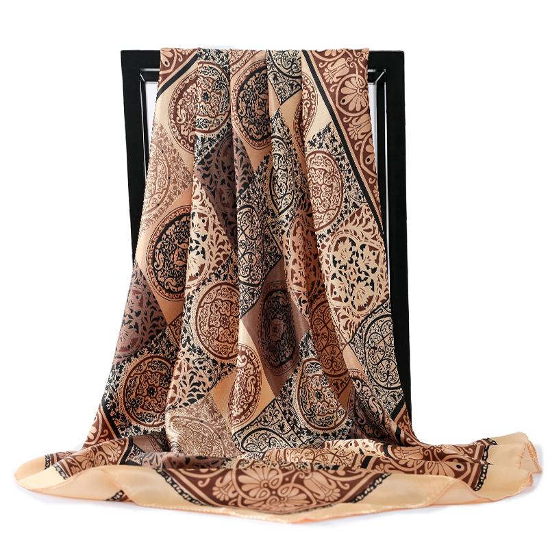 Fashion Hair Scarf For Women Kerchief Black Silk Satin Hijab Scarfs 90cm*90cm Square Shawls Neckerchief Scarves For Ladies 2021
Fashion Hair Scarf For Women Kerchief Black Silk Satin Hijab Scarfs 90cm*90cm Square Shawls Neckerchief Scarves For Ladies 2021