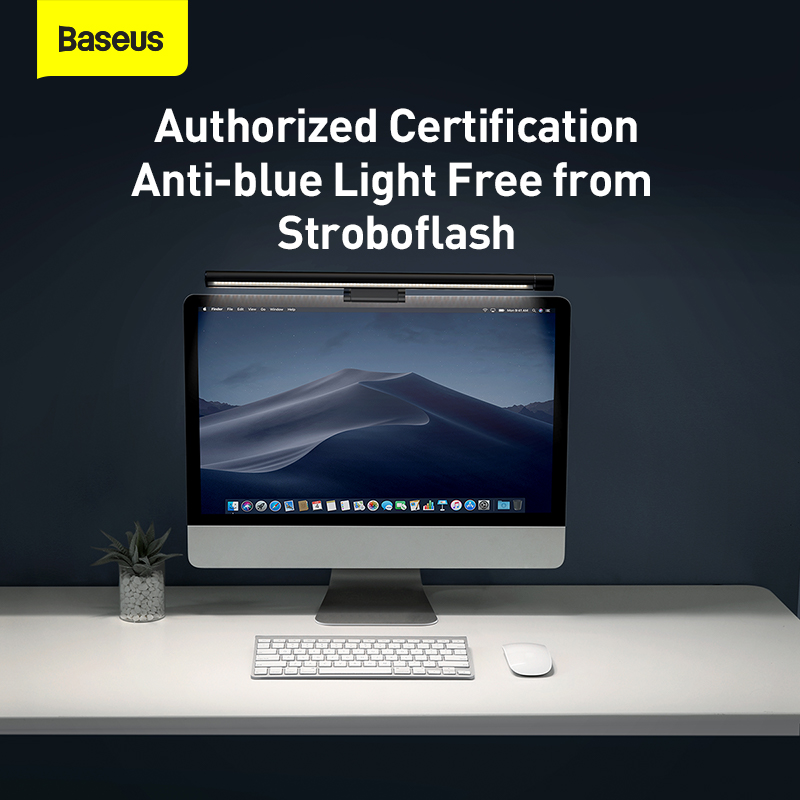 Baseus USB Asymmetric Light Source Screen Hanging Pro Black Screen Light Computer Lamp Led Desk Lamp FY7504
