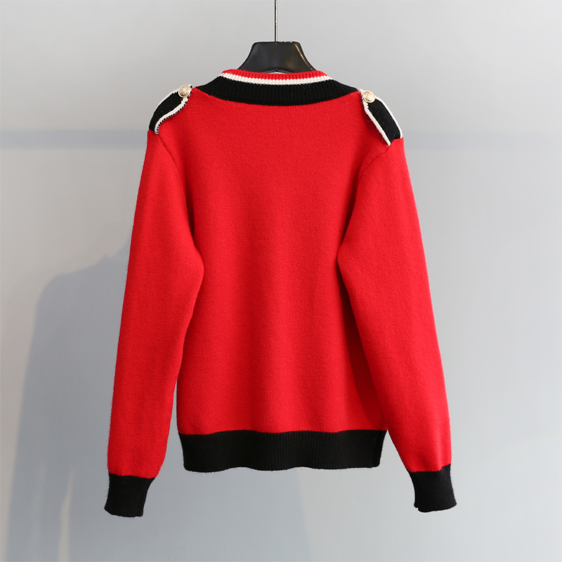 Graceful Sweater Cardigan Coat Women's New Year New Style Red Spring Clothing Fashion Sweater Short Tops Fashion 201031