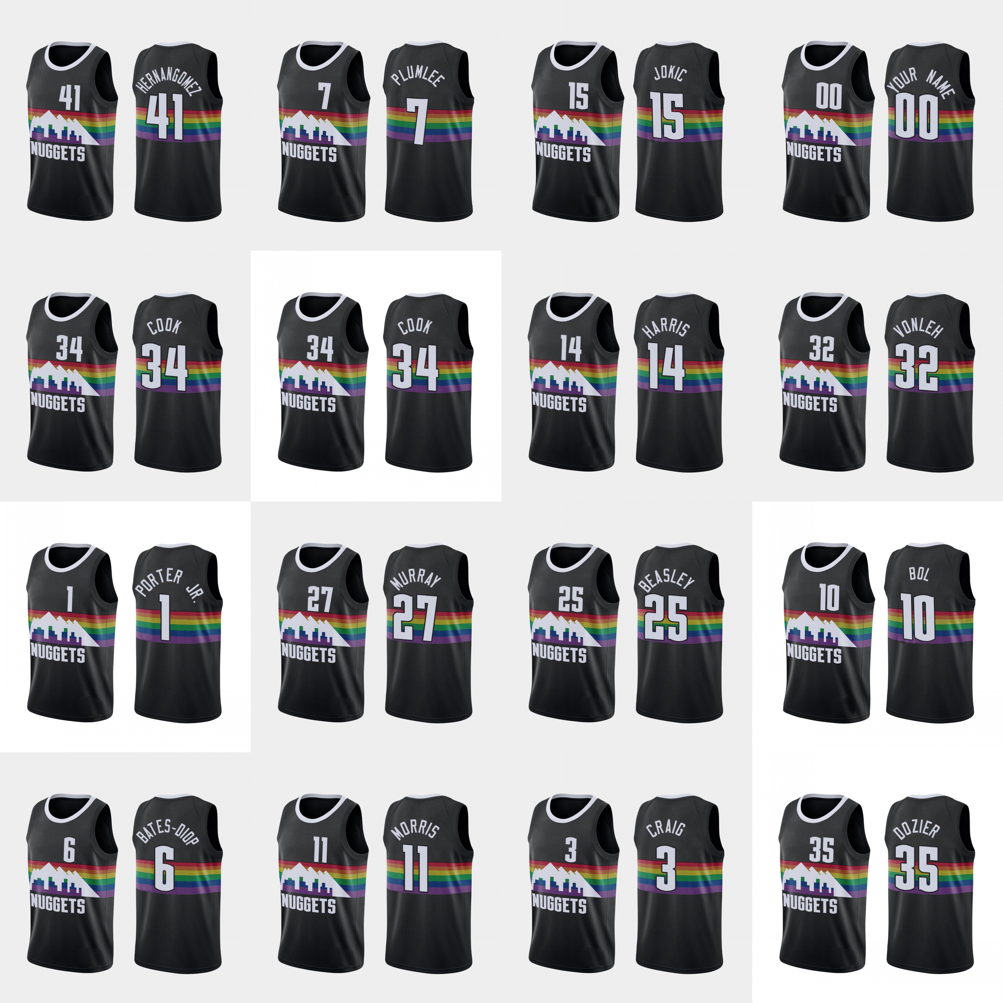 Men Denver Nuggets Nikola Jokic Jamal Murray Bol Bol Michael Porter Jr. Keita Bates-Diop Black Custom Jersey
Men Denver Nuggets Nikola Jokic Jamal Murray Bol Bol Michael Porter Jr. Keita Bates-Diop Black Custom Jersey