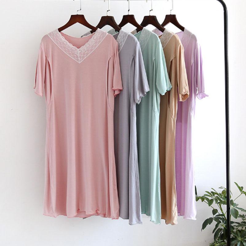 Summer Short Sleeve Maternity Night Dress Modal Postpartum Breastfeeding Lactation Lace Dress Pregnant Women Night Gown, Pink
Summer Short Sleeve Maternity Night Dress Modal Postpartum Breastfeeding Lactation Lace Dress Pregnant Women Night Gown, Pink