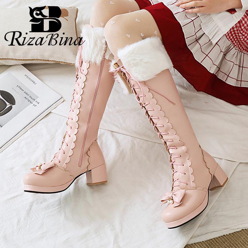 RIZABINA Women Knee Boots Platform High Heel Winter Shoes Woman Fashion Long Boot Plush Fur Shoes Women Footwear Size 34-431, Black
RIZABINA Women Knee Boots Platform High Heel Winter Shoes Woman Fashion Long Boot Plush Fur Shoes Women Footwear Size 34-431, Black