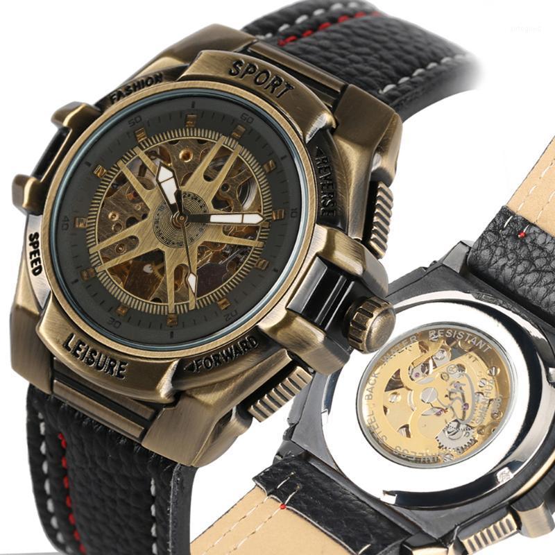 Wristwatches Sport Watches Automatic-self-wind Watch Bronze Mechanical Wrist Stainless Steel Dial Skeleton Style Men Timepieces1
Wristwatches Sport Watches Automatic-self-wind Watch Bronze Mechanical Wrist Stainless Steel Dial Skeleton Style Men Timepieces1