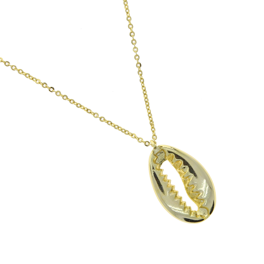 Gold Color Plated Summer Beach Sea Shell Pendant Wholesale Cheap Necklace Jewelry 2021 Valentine's Day Gift For Lover Girlfriend