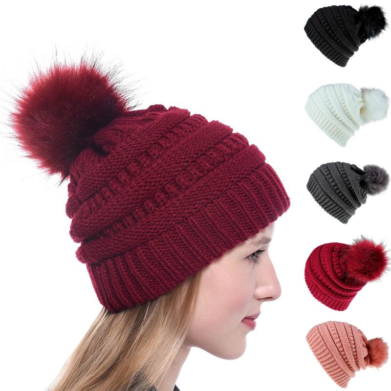 New Knit Slouchy Beanie for Women Thick Baggy Hat Faux Fur Pompom Winter Hat, White
New Knit Slouchy Beanie for Women Thick Baggy Hat Faux Fur Pompom Winter Hat, White