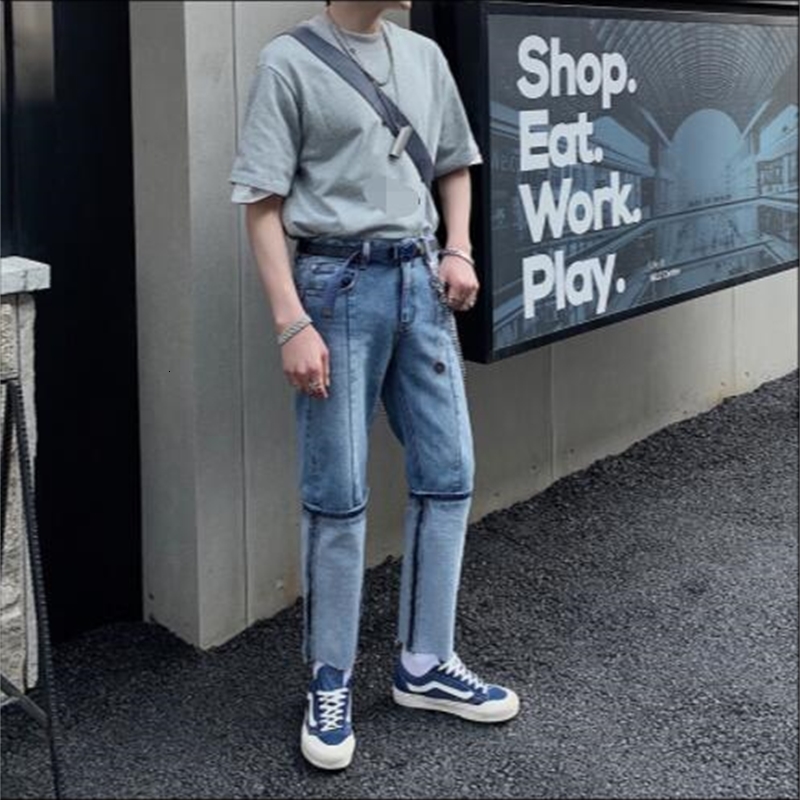 2021 New Summer Thin Casus Loosen Tube Aft Seam Straight Leg Brim Pants Men of Trend Nine-point Pants. WUSD, Blue.
2021 New Summer Thin Casus Loosen Tube Aft Seam Straight Leg Brim Pants Men of Trend Nine-point Pants. WUSD, Blue.