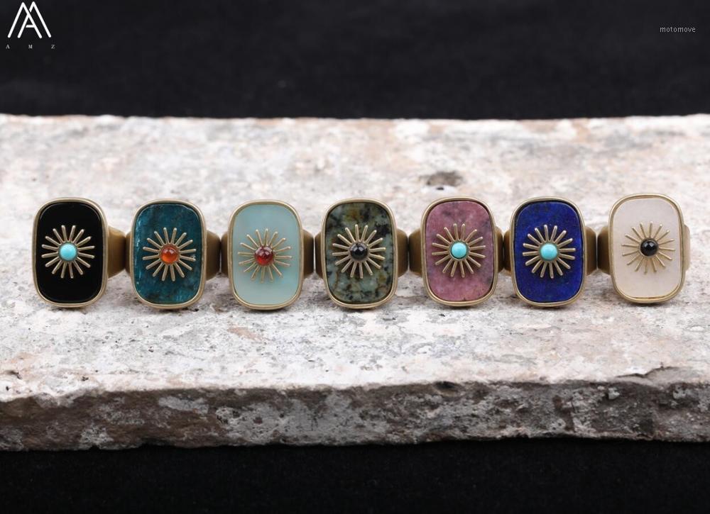 3PCS Paved Big Sun Flower Rectangle Natural Stone Blue Apatite Gold Copper Open Finger Rings Jewelry For Women Gift HS-33AMCJ1
3PCS Paved Big Sun Flower Rectangle Natural Stone Blue Apatite Gold Copper Open Finger Rings Jewelry For Women Gift HS-33AMCJ1