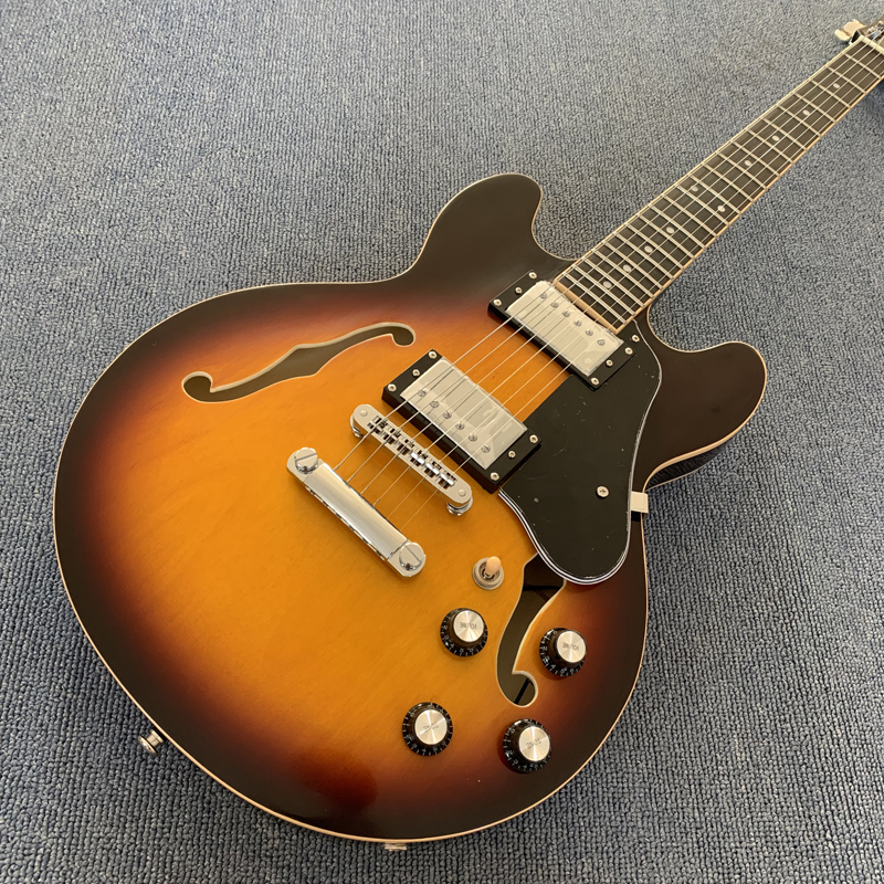 Custom 339 sunshine Semi Hollow Jazz Electric Guitar Tone-pro bridge Chromium plating hardware Rosewood Fingerboard Dots inlay 190308
Custom 339 sunshine Semi Hollow Jazz Electric Guitar Tone-pro bridge Chromium plating hardware Rosewood Fingerboard Dots inlay 190308