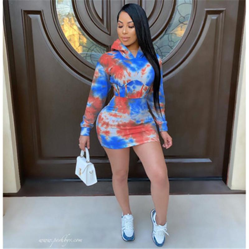 Women Tie-dye Slim Dress Fashion Trend Long Sleeve Hooded Skirt Clothes Designer Autumn New Male Casual Slim Short Dresses, Multi
Women Tie-dye Slim Dress Fashion Trend Long Sleeve Hooded Skirt Clothes Designer Autumn New Male Casual Slim Short Dresses, Multi