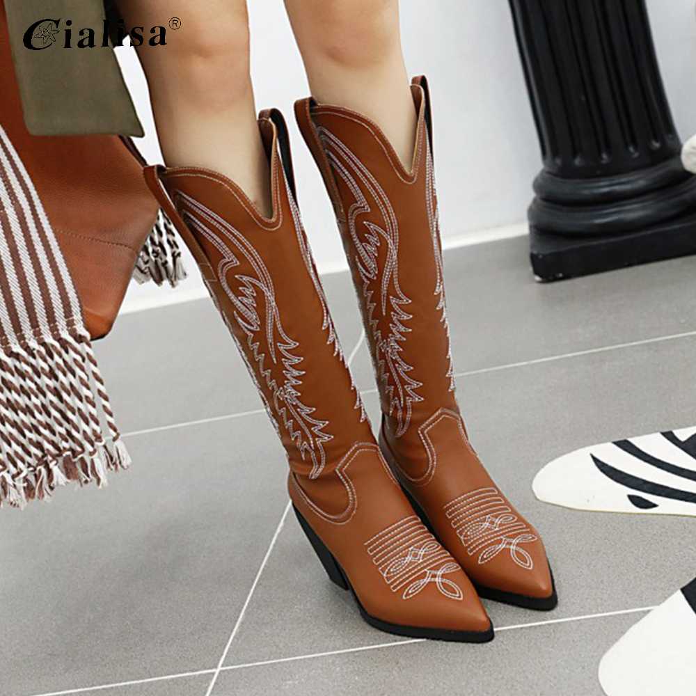 CIALISA Women Boots Band Designer Pu Leather Knee High Pointed Toe WomenChunky High Heel Shoes Black Boots For Women, Yellow
CIALISA Women Boots Band Designer Pu Leather Knee High Pointed Toe WomenChunky High Heel Shoes Black Boots For Women, Yellow