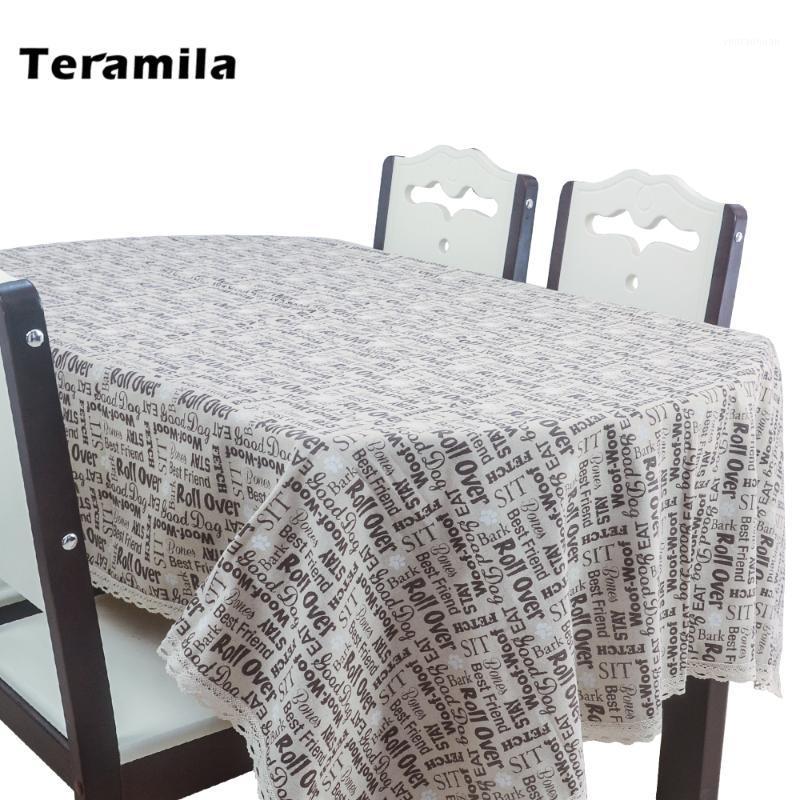 Teramila Thick Table Cloth Texts Design Linen With Lace Tablecloth Rectangular Square Dining Table Cover For Home Party Kitchen1, 01e0502
Teramila Thick Table Cloth Texts Design Linen With Lace Tablecloth Rectangular Square Dining Table Cover For Home Party Kitchen1, 01e0502